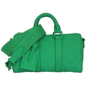 Louis Vuitton Keepall Bandouliere Taurillon Leather Green bag Bag